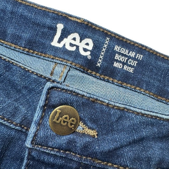 NWT Lee Mid Rise Regular Fit Bootcut denim jeans womens 16 P - Picture 7 of 12